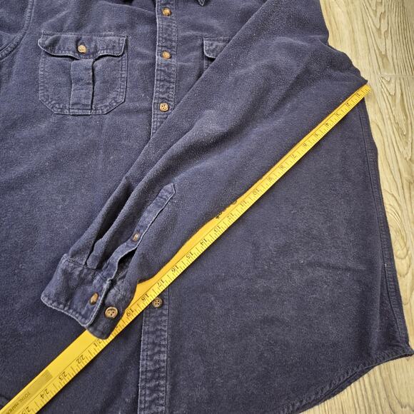 Eddie Bauer Shirt Mens XL‎ Blue Flannel Long Sleeve Button Up Pockets Casual - Picture 3 of 5